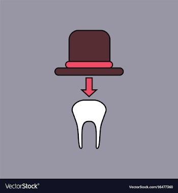 Flat icon design collection dental crown vector image