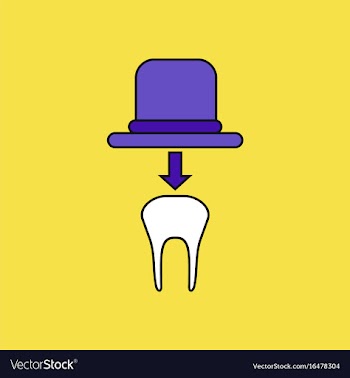 Flat icon design collection dental crown vector image