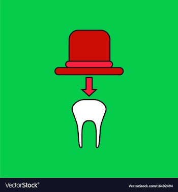 Flat icon design collection dental crown vector image