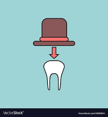 Flat icon design collection dental crown vector image