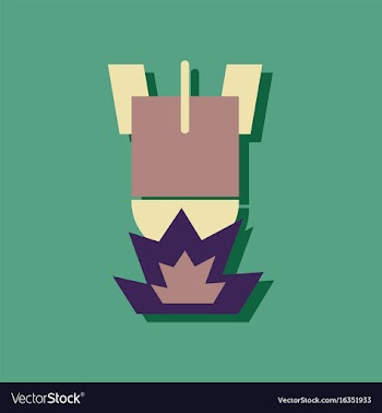 Flat icon design collection detonation of bomb in vector image