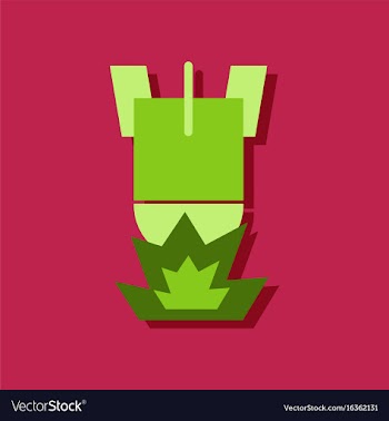 Flat icon design collection detonation of bomb in vector image