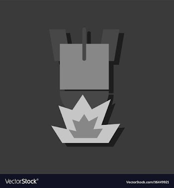 Flat icon design collection detonation of bomb in vector image