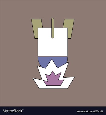 Flat icon design collection detonation of bomb vector image