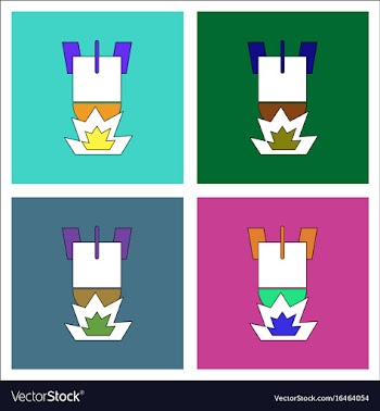 Flat icon design collection detonation of bomb vector image