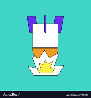 Flat icon design collection detonation of bomb vector image