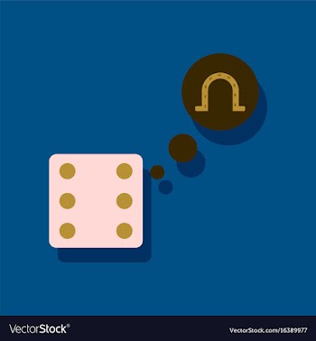 Flat icon design collection dice and horseshoe in vector image