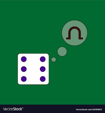 Flat icon design collection dice and horseshoe vector image