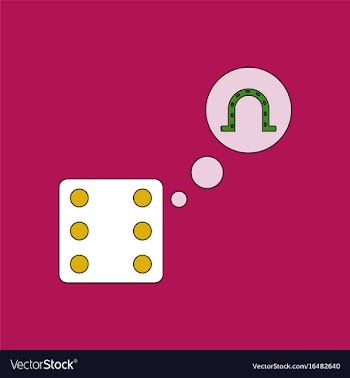 Flat icon design collection dice and horseshoe vector image