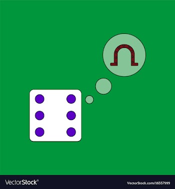 Flat icon design collection dice and horseshoe vector image