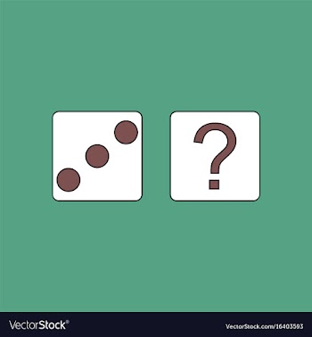 Flat icon design collection dice and question mark vector image