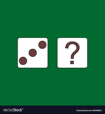 Flat icon design collection dice and question mark vector image