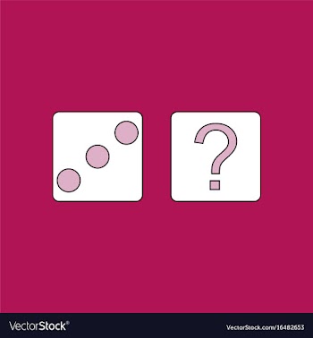 Flat icon design collection dice and question mark vector image