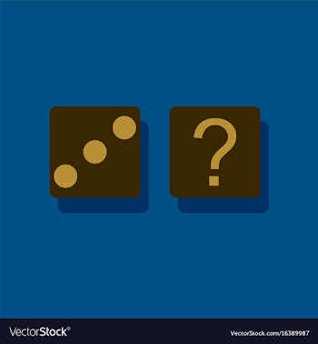 Flat icon design collection dice and question vector image