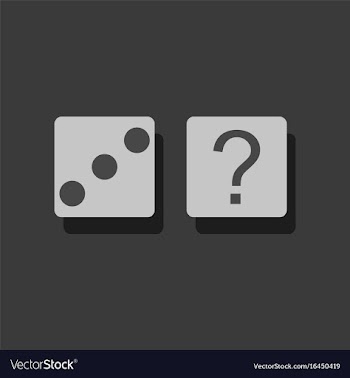 Flat icon design collection dice and question vector image