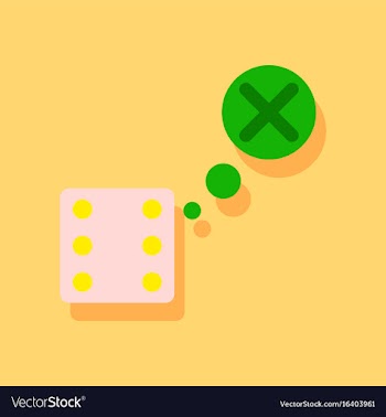 Flat icon design collection dice and x mark in vector image