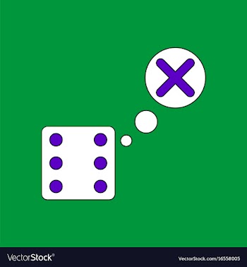 Flat icon design collection dice and x mark vector image