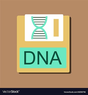 Flat icon design collection dna disk in sticker vector image