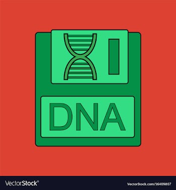 Flat icon design collection dna disk vector image