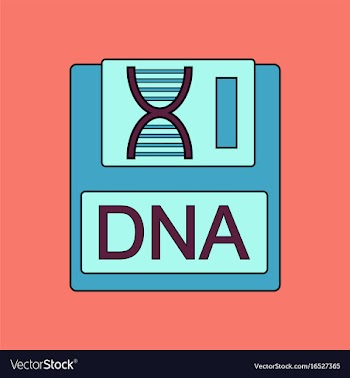 Flat icon design collection dna disk vector image
