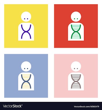 Flat icon design collection dna disk vector image