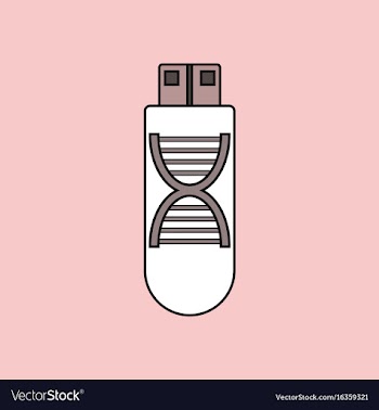 Flat icon design collection dna memory vector image