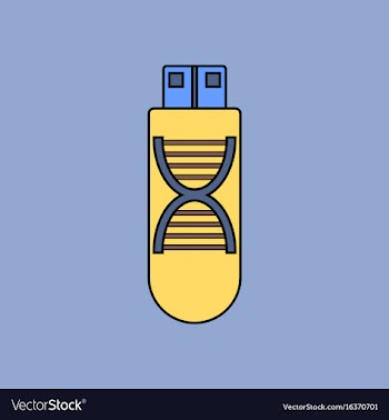 Flat icon design collection dna memory vector image
