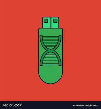Flat icon design collection dna memory vector image