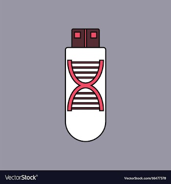 Flat icon design collection dna memory vector image