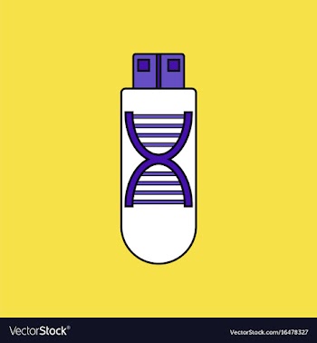 Flat icon design collection dna memory vector image