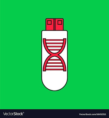 Flat icon design collection dna memory vector image
