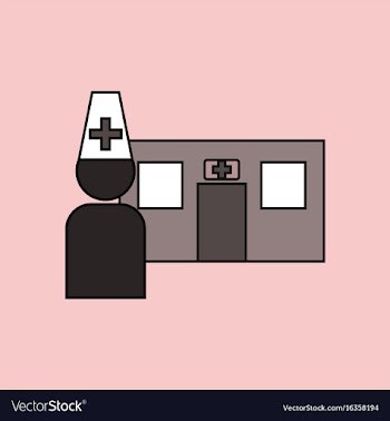 Flat icon design collection doctor and hospital vector image