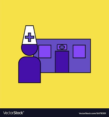 Flat icon design collection doctor and hospital vector image