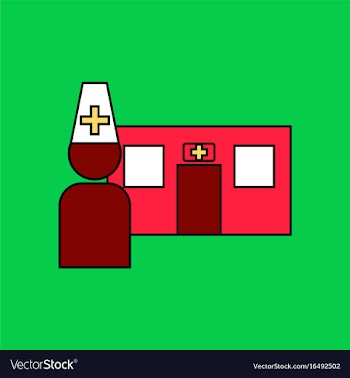 Flat icon design collection doctor and hospital vector image