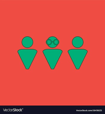 Flat icon design collection doctor and patient vector image