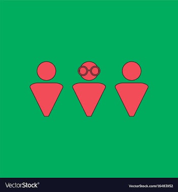 Flat icon design collection doctor and patient vector image