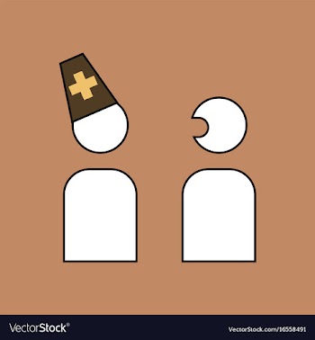 Flat icon design collection doctor and patient vector image