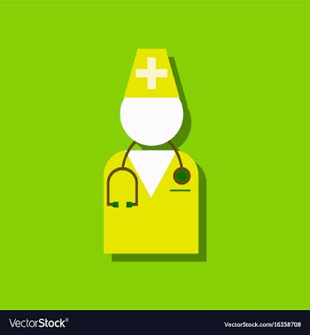 Flat icon design collection doctor silhouette in vector image