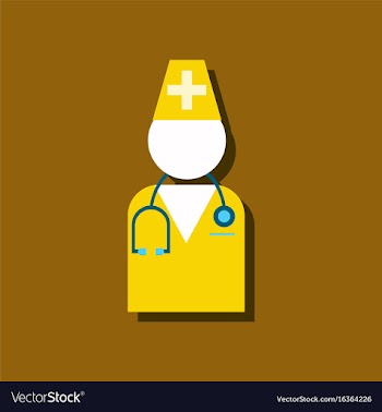 Flat icon design collection doctor silhouette in vector image