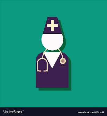 Flat icon design collection doctor silhouette in vector image
