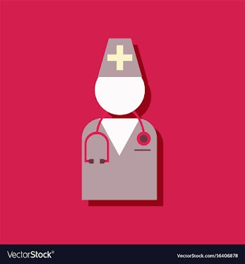 Flat icon design collection doctor silhouette in vector image