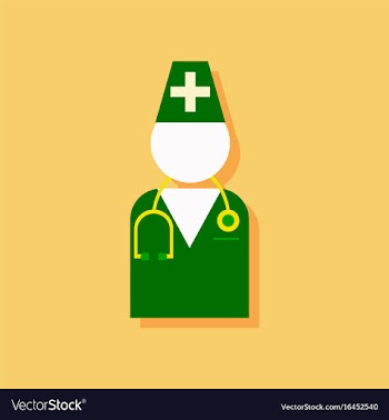 Flat icon design collection doctor silhouette in vector image
