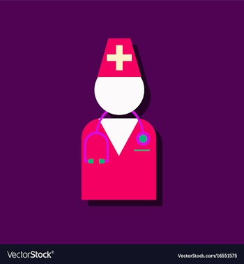 Flat icon design collection doctor silhouette in vector image