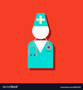 Flat icon design collection doctor silhouette in vector image