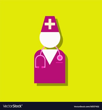 Flat icon design collection doctor silhouette in vector image