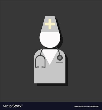Flat icon design collection doctor silhouette in vector image