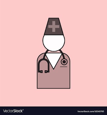 Flat icon design collection doctor silhouette vector image