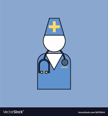 Flat icon design collection doctor silhouette vector image