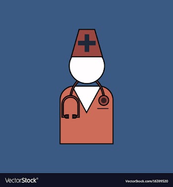 Flat icon design collection doctor silhouette vector image