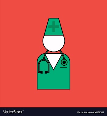 Flat icon design collection doctor silhouette vector image